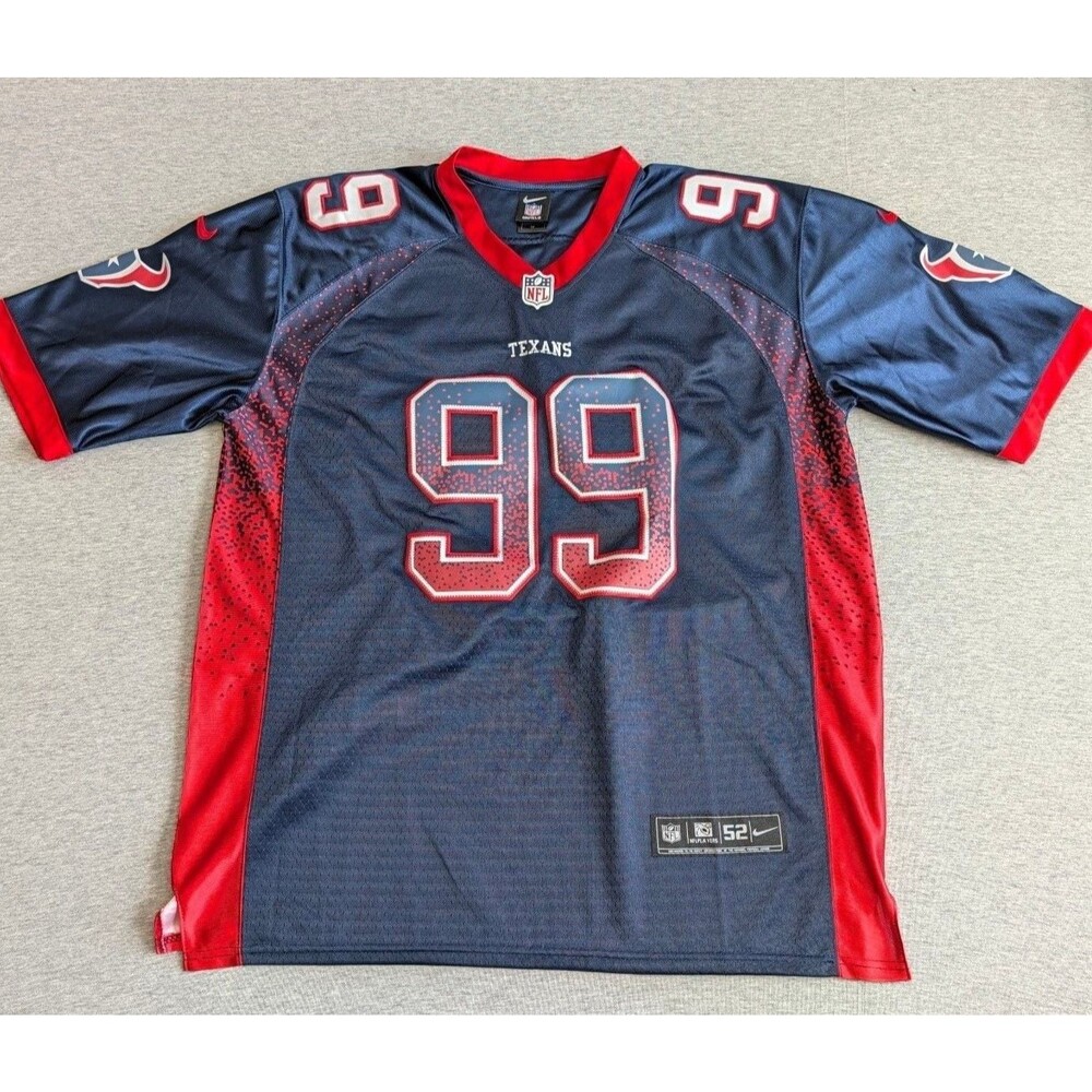 Nike Houston Texans JJ Watt 99 Jersey Size 52 Blue Red